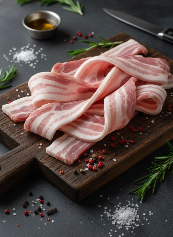 Sliced Pork Belly (Side Pork, 6 slices, ¼ thick) 1 Sliced Pork Belly (Side Pork, 6 slices, ¼ thick)